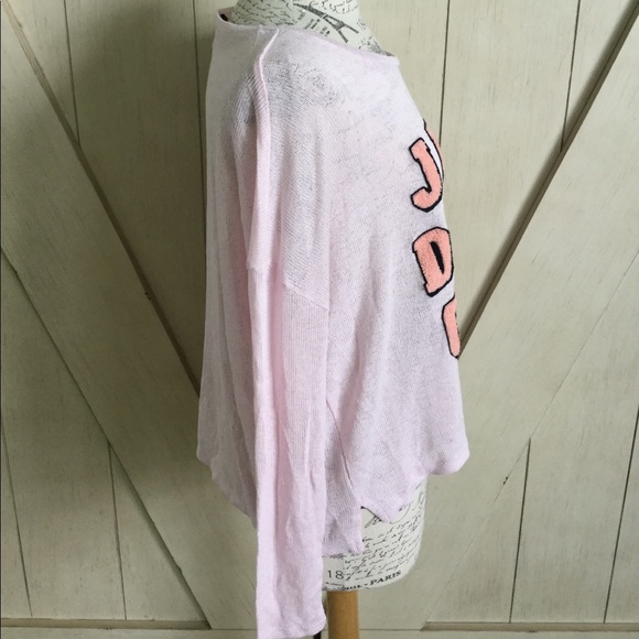 💗H&M Just Don't Care Pink Fluffy Letter Sweater💗 - Picture 3 of 6